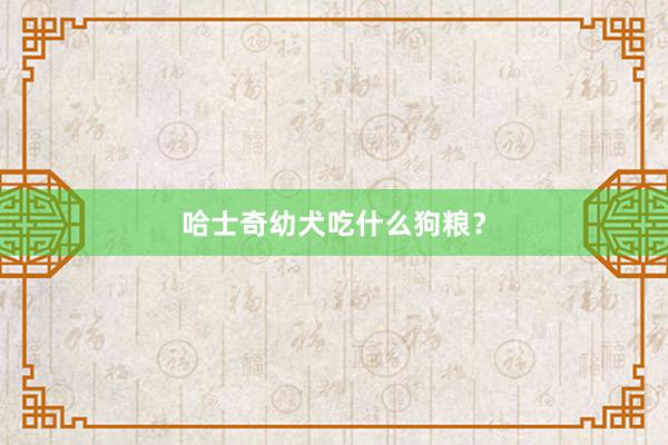 哈士奇幼犬吃什么狗粮？