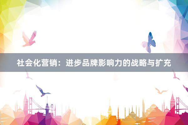 社会化营销：进步品牌影响力的战略与扩充
